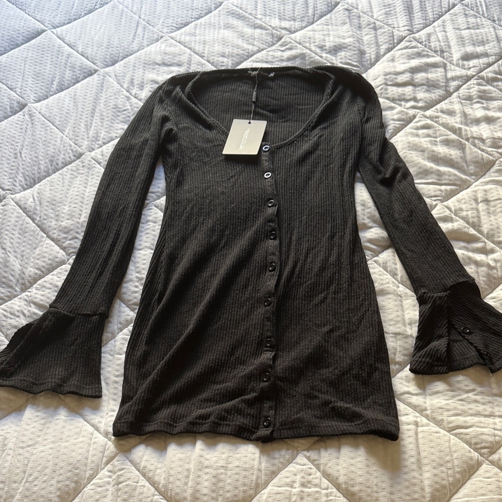 PrettyLittleThing Black Long Sleeve Dress